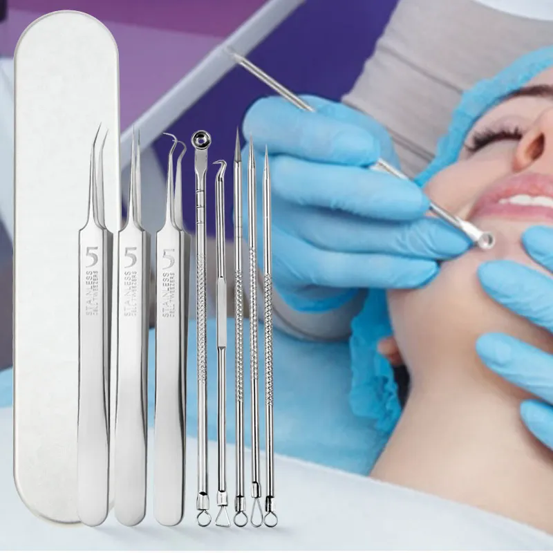 Professional facial blackhead remover tweezers hover