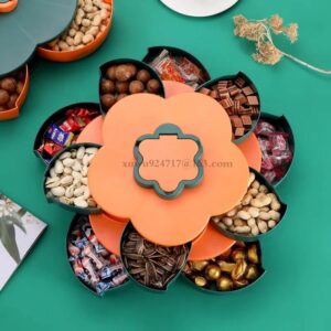 Petal Rotating Plate Snack Storage Box