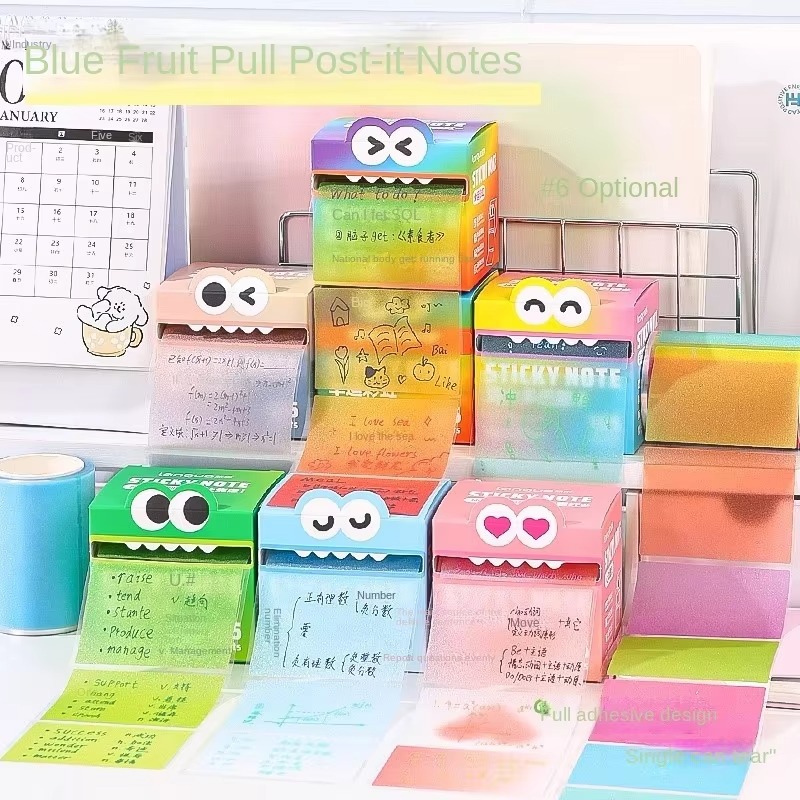 PET Memo Pads Portable Pearlescent Transparent Notes