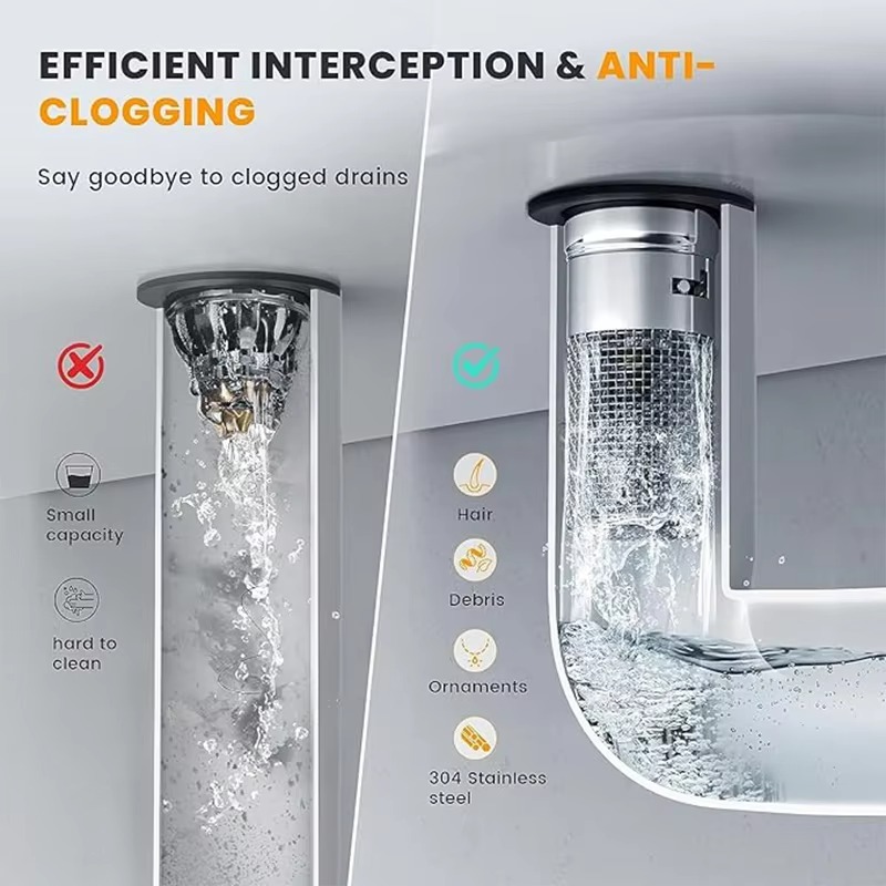 Hair Catcher Shower Drain Bathroom Kitchen Sink