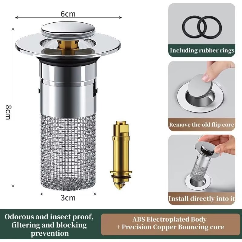 Hair Catcher Shower Drain Bathroom Kitchen Sink